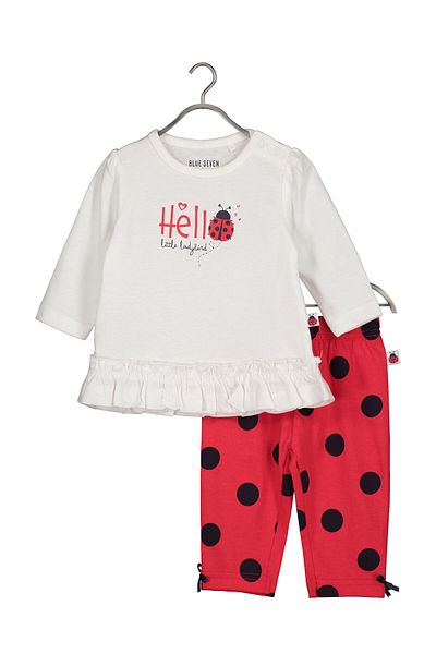 Blue Seven Girl Set blouse and leggings 422172 X White, Red
