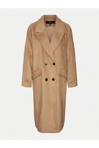 Vero Moda vero moda Palton de lână pentru femei 10320446 bej