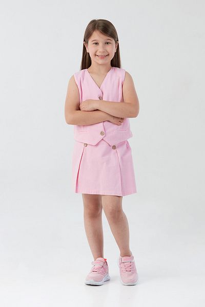 Fulla Moda Girl's Vest, Shorts and Skirt Set of 2