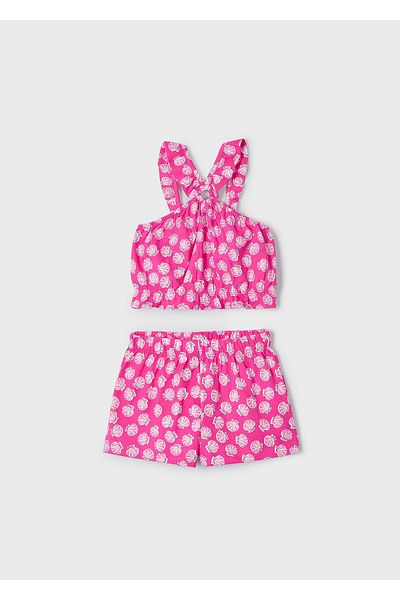 MAYORAL Girl's Printed Bottom Top Set Fuchsia 3212