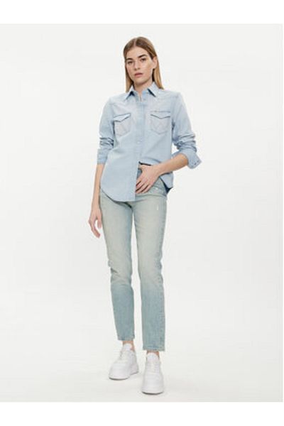 WRANGLER Cămașă din denim pentru femei 112351961 albastră