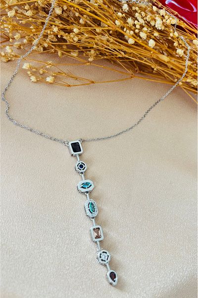 Markiz Takı Steel Stone Y Necklace 40 Cm+ 5 cm Extension Share