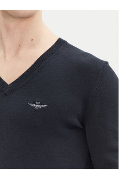 Aeronautica Militare Pulover bărbătesc 251MA1504L506 Bleumarin
