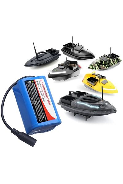 iUni Baterie pentru barcă cu momeală de pescuit, 12000mah, Bt12, 7.4v, Li-ion