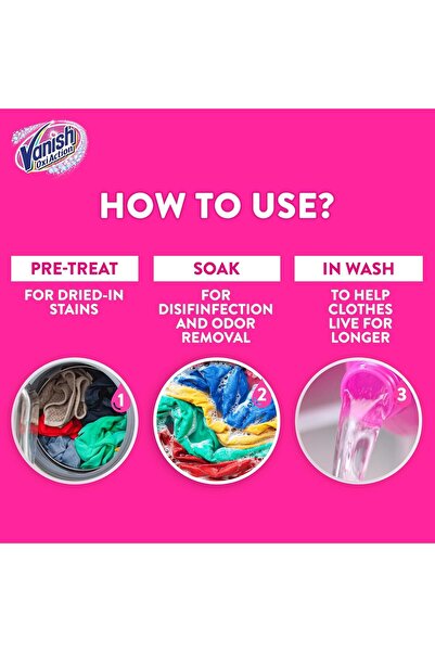 Vanish Laundry Stain Remover Liquid for White & Colored Clothes - 1.8L + 500ml Pack (2.0 kg)