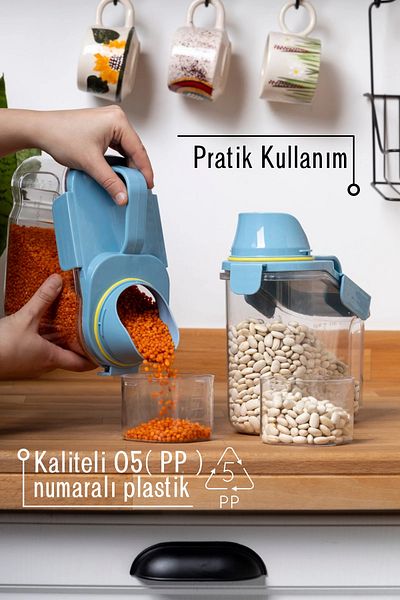 Espas Home Sealed Leakproof Food Storage Container / 1100 ml / Blue - Single