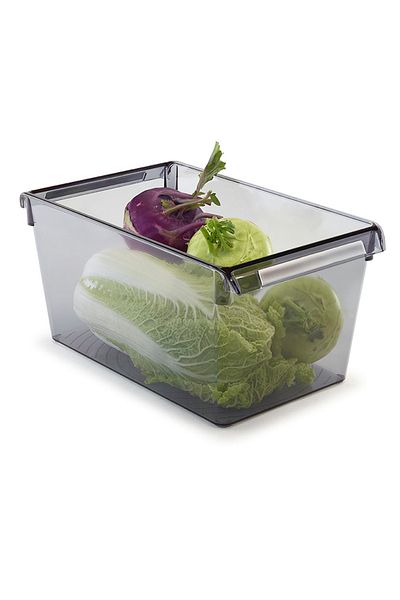Prima Nova 310*180*150 mm Transparent Black Refrigerator Organizer - Set of 6 Storage Containers