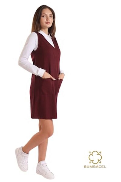 Bumbăcel Women's sundress with pockets and neckline, L