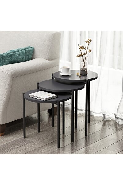 GÜVEN DİZAYN ROSE 3 LÜ ZİGON ANTRASİT