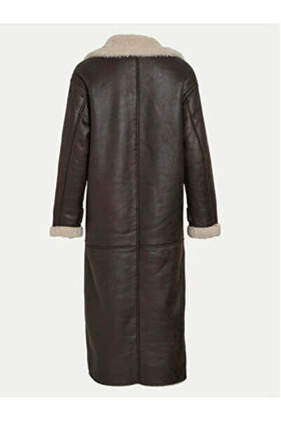 VILA vila Women's Sheepskin Coat 14097991 Brown