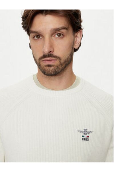Aeronautica Militare Men's Sweater 242MA1508L529 White