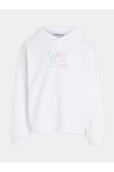 Calvin Klein Jeans Hanorac pentru fete IG0IG02422 Alb
