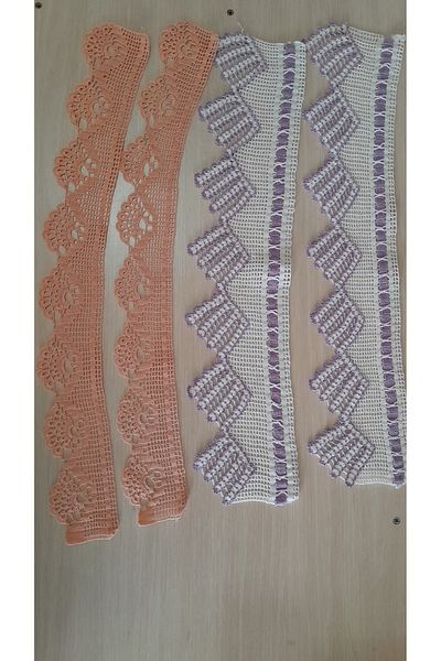 Papatyam 2Pcs Handcrafted Dowry Towel Edge Hand Knitted Crochet/Towel Edge/Hand Embroidery/Handmade/Cotton Rope