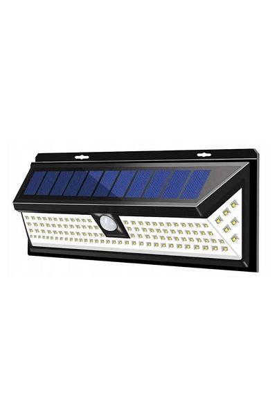 OEM Lampa solara cu senzor de miscare, 118 LED, lumina alb-rece, impermeabil, negru
