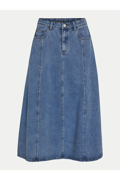 VILA Fustă din denim pentru femei 14106317 albastră