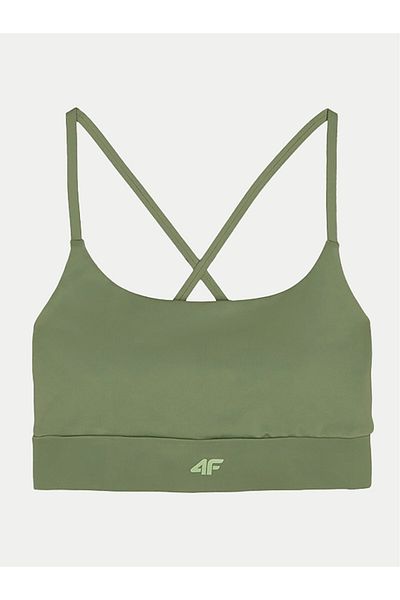 4F Sutien sport pentru femei 4FWAW24USBAF138 kaki