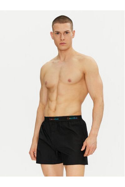 Calvin Klein lenjerie intimă bărbați pantaloni scurți de pijama LV00NM2879 Negru