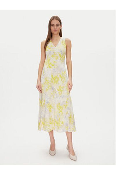 Calvin Klein Rochie de vară pentru femei LV044B059G galbenă