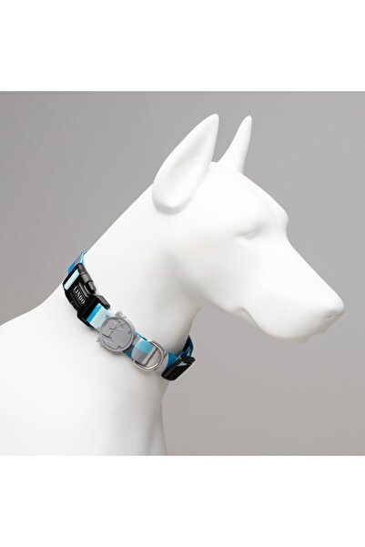 Lindodogs Lindo Dogs Breeze طوق رقبة الكلب أبيض/أزرق صغير