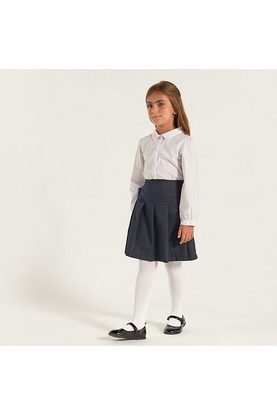 Juniors Set Of 2- Juniors Solid Shirt With Long Sleeves And Button Closure