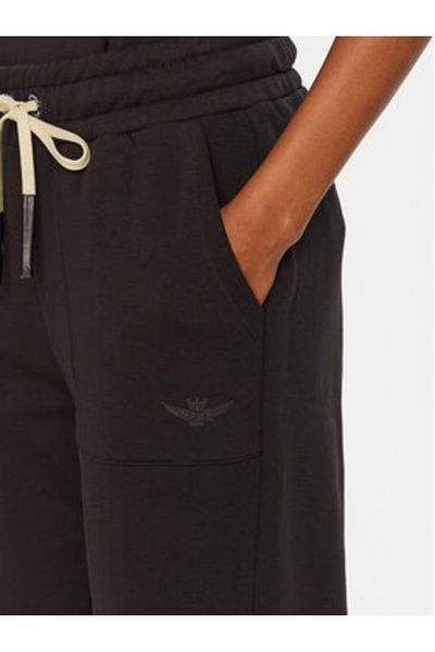 Aeronautica Militare Pantaloni de trening pentru femei 242PF963DF568 Negri