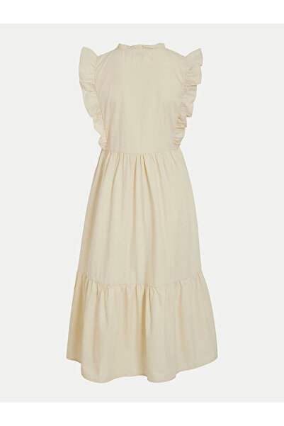 VILA vila Women's Summer Dress 14106337 Beige