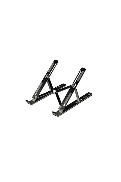 OEM Foldable laptop and tablet stand, aluminum, adjustable, black