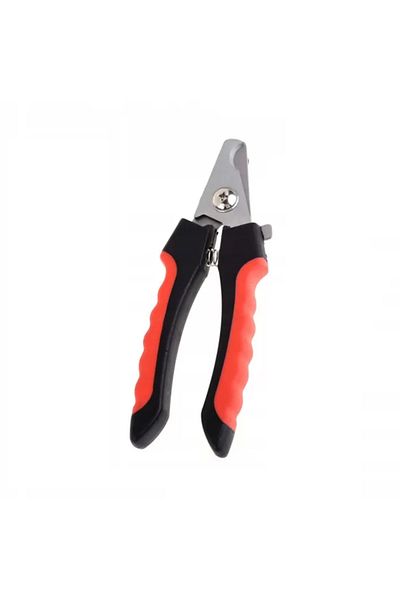 OEM Cleste pentru taiat unghii caini si pisici, maner ergonomic, negru/rosu