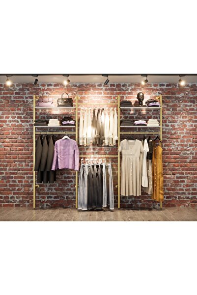 AFE DEKOR Mağaza Raf Sistemi, Askılık Sistemi, Butik Rafı, Mağaza Stand, Giyinme Odası-195*250