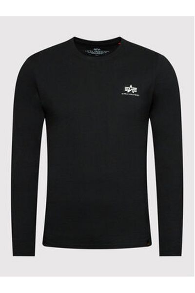 Alpha Industries Tricou cu mânecă lungă pentru bărbați 116571 Negru