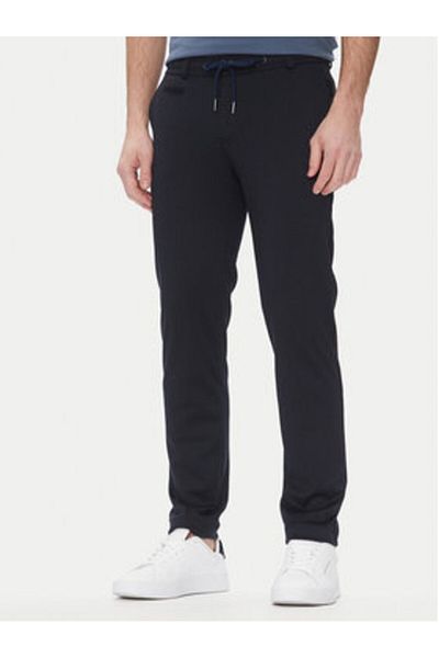 BUGATTI Men's Fabric Trousers 403636827 Navy Blue