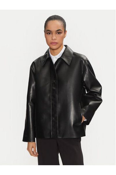 Calvin Klein Geacă de piele pentru femei K20K208337 Neagră