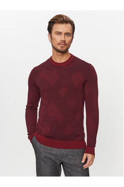 BOSS boss Men's Sweater 50500675 Burgundy