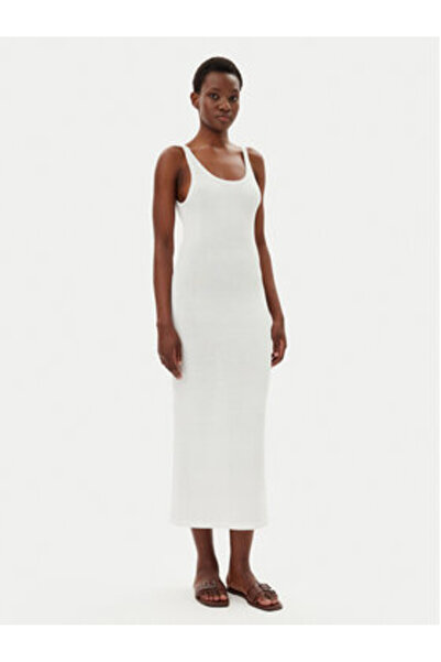 Calvin Klein Jeans Γυναικείο Καλοκαιρινό Φόρεμα J20J225284 Λευκό