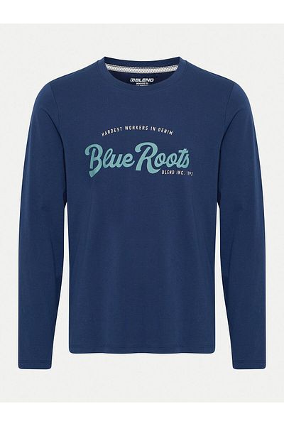 Blend Tricou bărbătesc cu mânecă lungă 20717825 Bleumarin