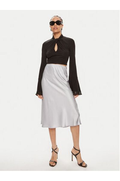 Vicolo Women's Midi Skirt TB0340 Grey