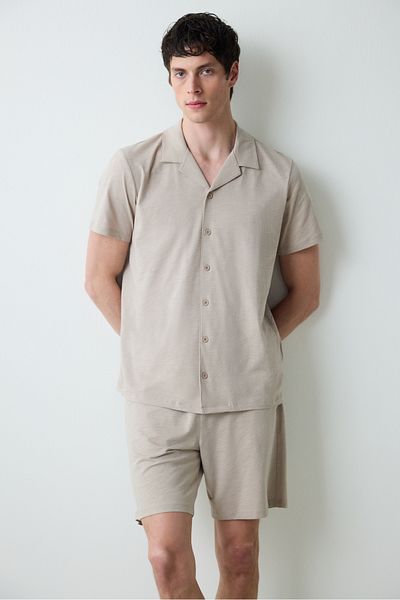 Penti Ανδρικό Σετ Πιτζάμες Basic Beige Σορτς