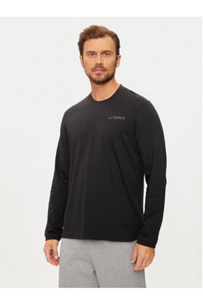 adidas Tricou cu mânecă lungă pentru bărbați IN4615 Negru