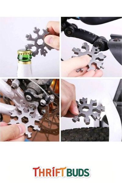 Thriftbuds Special Production Multifunctional Stainless Steel Allen Key Ring Screwdriver Kit Can Opener