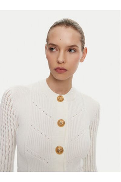 BALMAIN Cardigan pentru femei DF1KL190KF24 Alb