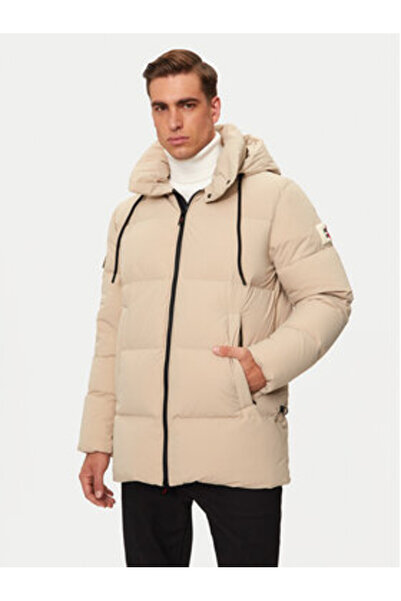 after label Jachetă de puf bărbătească A00013 bej