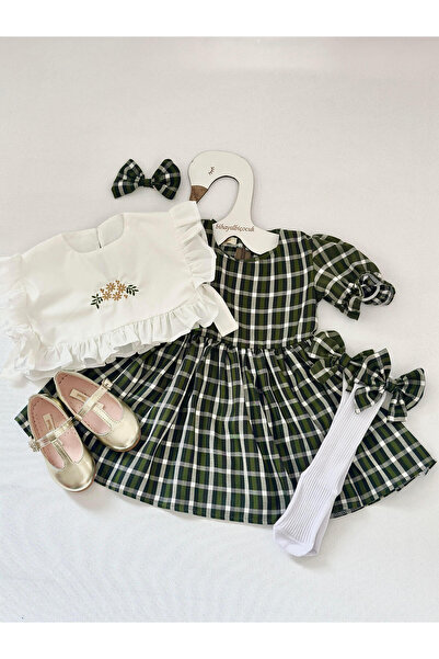 BİHAYALBİÇOCUK İnci - Kareli Elbise