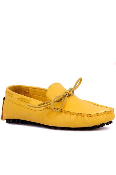 SailLakers - Yellow Leather Men's Shoes