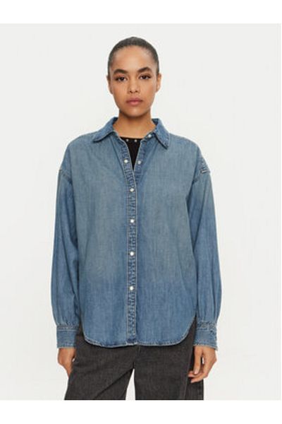 WRANGLER Cămașă din denim pentru femei 112356474 albastră