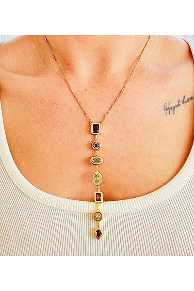 Markiz Takı Steel Stone Y Necklace 40 Cm+ 5 cm Extension Share