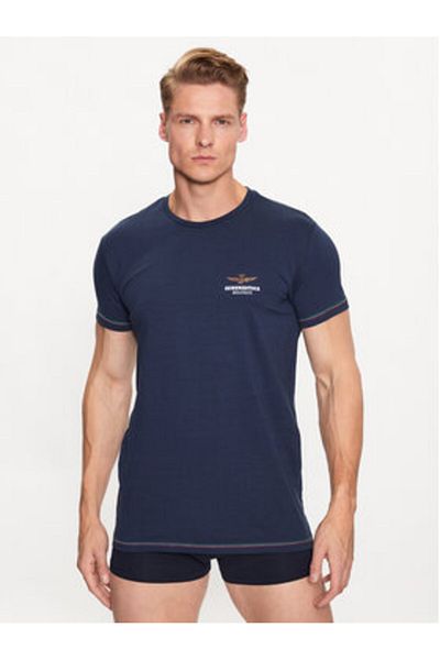Aeronautica Militare Tricou bărbătesc AM1UTI003 bleumarin