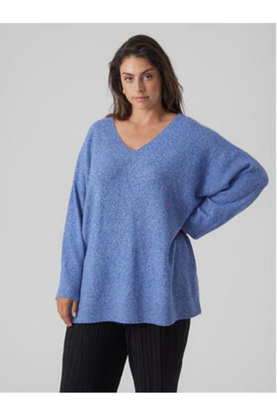 Veromoda Curve Pulover pentru femei vero moda curve 10297266 albastru