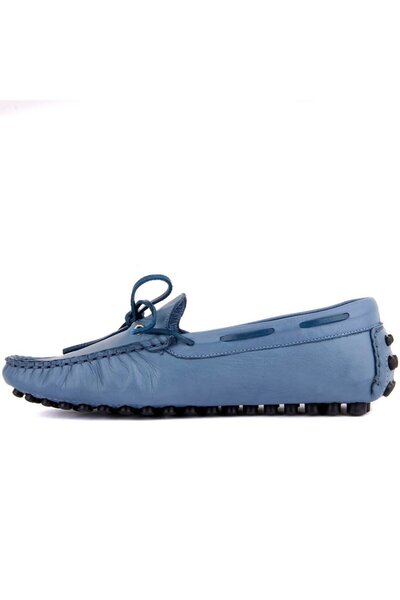 SailLakers - Kot Mavi Deri Erkek Loafer 101-3791-11169