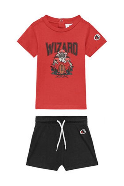 Champion Boy T-shirt and shorts set 307013 Red, Navy blue