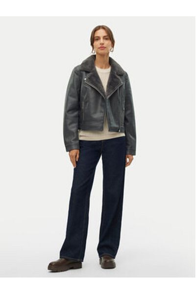 Vero Moda Women's Faux Leather Jacket 10250405 Gray